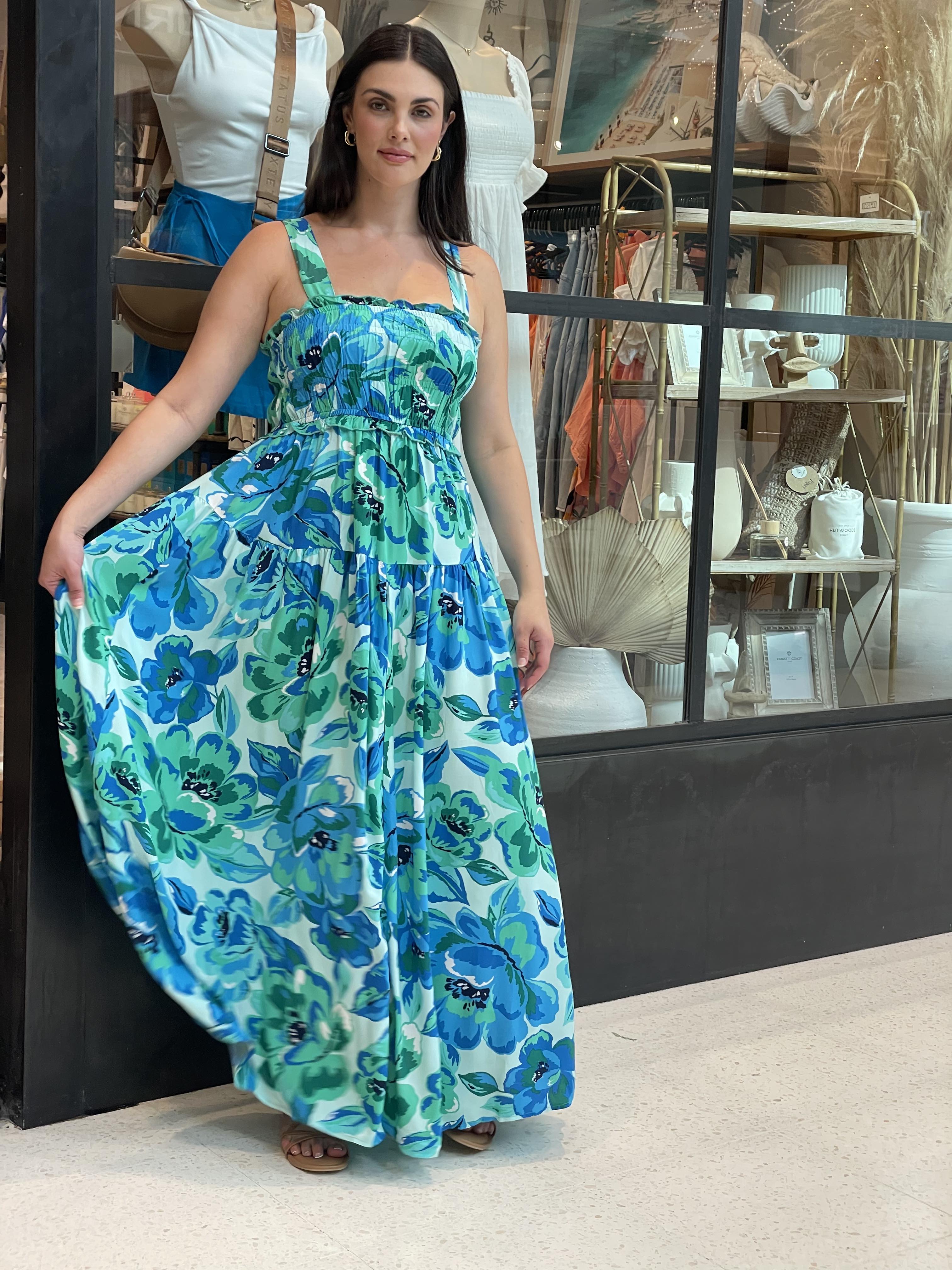 Floral Dress - Blue