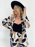 Geometric Print Blouse