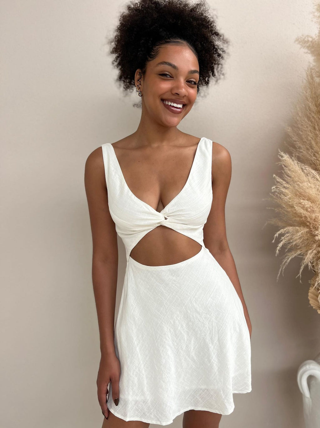 White Cutout Dress